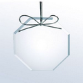 Beveled Clear Glass Ornament - Octagon Screened
